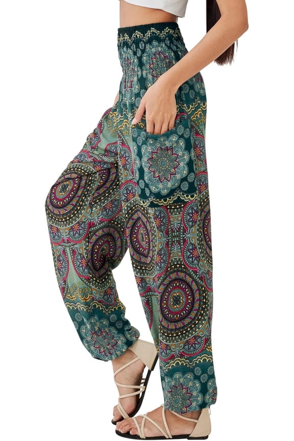 Boho Pants for Women - Hippie Harem Pants Women - Womens Yoga Pants – Comfy Bohemian Flowy Hippie Clothes