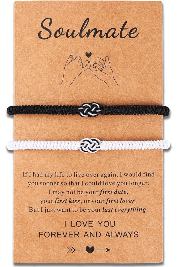 Bracelets for Couples Best Friends Valentines Day Anniversary Birthday Gifts for Her Him Soulmate Red String of Fate Relationships Bracelets for Boyfriend Girlfriend Wife