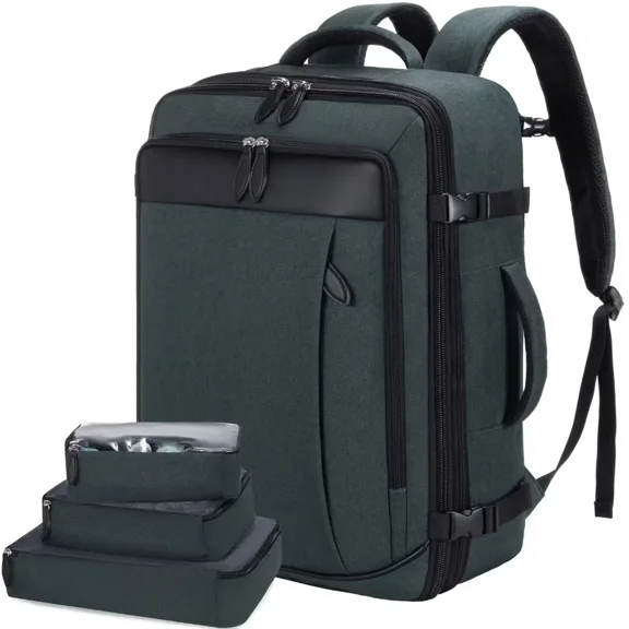 FUNING Carry on Backpack, Extra Large 40L Flight Approved Travel Backpack for Men & Women,Expandable Large Suitcase Backpacks With 4 Packing Cubes,Water Resistant Luggage Daypack Weekender Bag