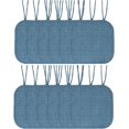 thumbnail image 1 of FUNING  Chair Cushion Memory Foam Pads with Ties Honeycomb Pattern Slip Non Skid Rubber Back Rounded Square 16" x 16" Seat Cover, 1 of 7