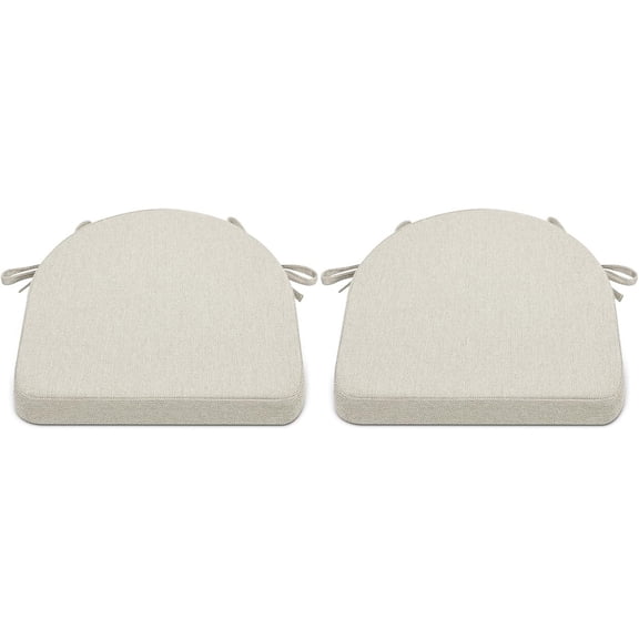 FUNING  Chair Cushion with Ties for Dining Chairs [17 x 16.5 Inches] Non Slip Kitchen Dining Chair Pad and Seat Cushion with Machine Washable Cover