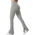 thumbnail image 1 of FUNING Flare Split Hem Leggings for Women Tummy Control Workout Leggings Nasreen Hidden Scrunch Bootcut Gym Yoga Pants, 1 of 6