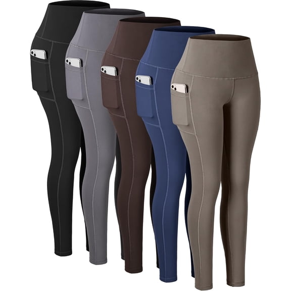 FUNING Leggings with Pockets for Women, High Waisted Tummy Control Workout Yoga Pants