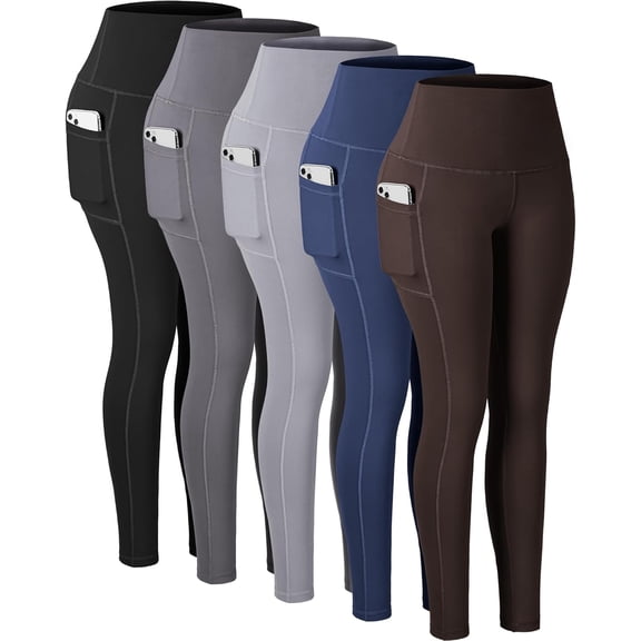 FUNING Leggings with Pockets for Women, High Waisted Tummy Control Workout Yoga Pants