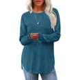 thumbnail image 1 of FUNING  Long Sleeve Shirts for Women Tunic Tops for Women Loose Fit Dressy Crew Neck Pullover Basic Sweaters for Women 2025, 1 of 6