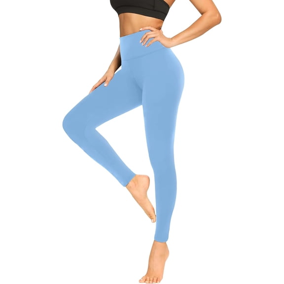 FUNING  Soft Leggings for Women - High Waisted Tummy Control No See Through Workout Yoga Pants