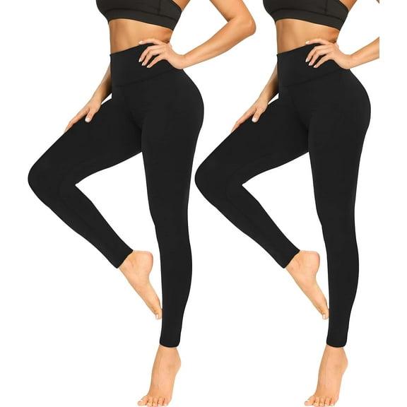 FUNING  Soft Leggings for Women - High Waisted Tummy Control No See Through Workout Yoga Pants