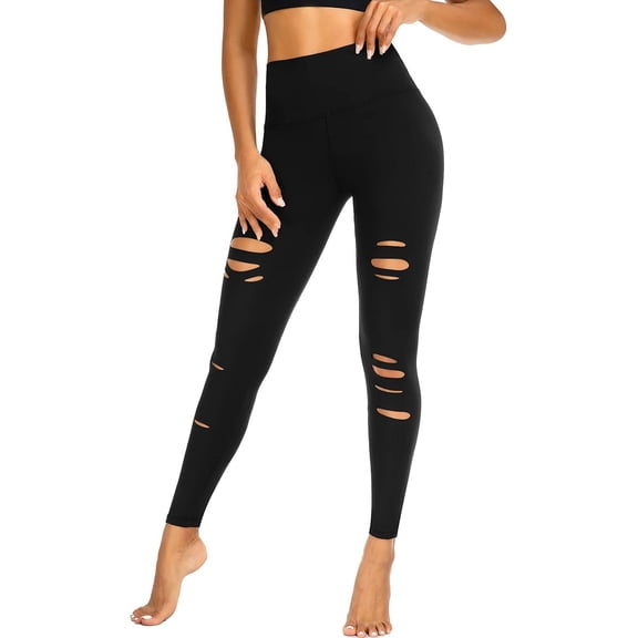 FUNING  Soft Leggings for Women - High Waisted Tummy Control No See Through Workout Yoga Pants