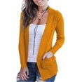 thumbnail image 1 of FUNING Women's Open Front Casual Long Sleeve Knit Classic Sweaters Cardigan with Pockets, 1 of 6