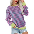 thumbnail image 1 of FUNING  Womens Casual Long Sleeve Sweatshirt Crew Neck Cute Pullover Relaxed Fit Tops, 1 of 6