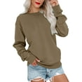 thumbnail image 1 of FUNING  Womens Casual Long Sleeve Sweatshirt Crew Neck Cute Pullover Relaxed Fit Tops, 1 of 7