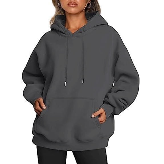 FUNING Womens Hoodies Fall Fashion Sweatshirts Drawstring Pullover Fall Fashion Winter Loose Fit Tops with Pocket