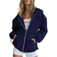 thumbnail image 1 of FUNING Womens Zip Up Hoodies Oversized Sweatshirts Fall Fashion Outfits Casual Jackets 2025 Winter Clothes, 1 of 6