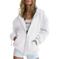 thumbnail image 1 of FUNING Womens Zip Up Hoodies Oversized Sweatshirts Fall Fashion Outfits Casual Jackets 2025 Winter Clothes, 1 of 6