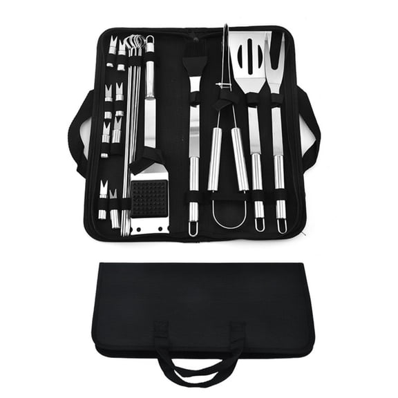 FUNING outdoor BBQ barbecue set, Stainless Steel Grill Kit with Case, Barbecue Utensil Tool