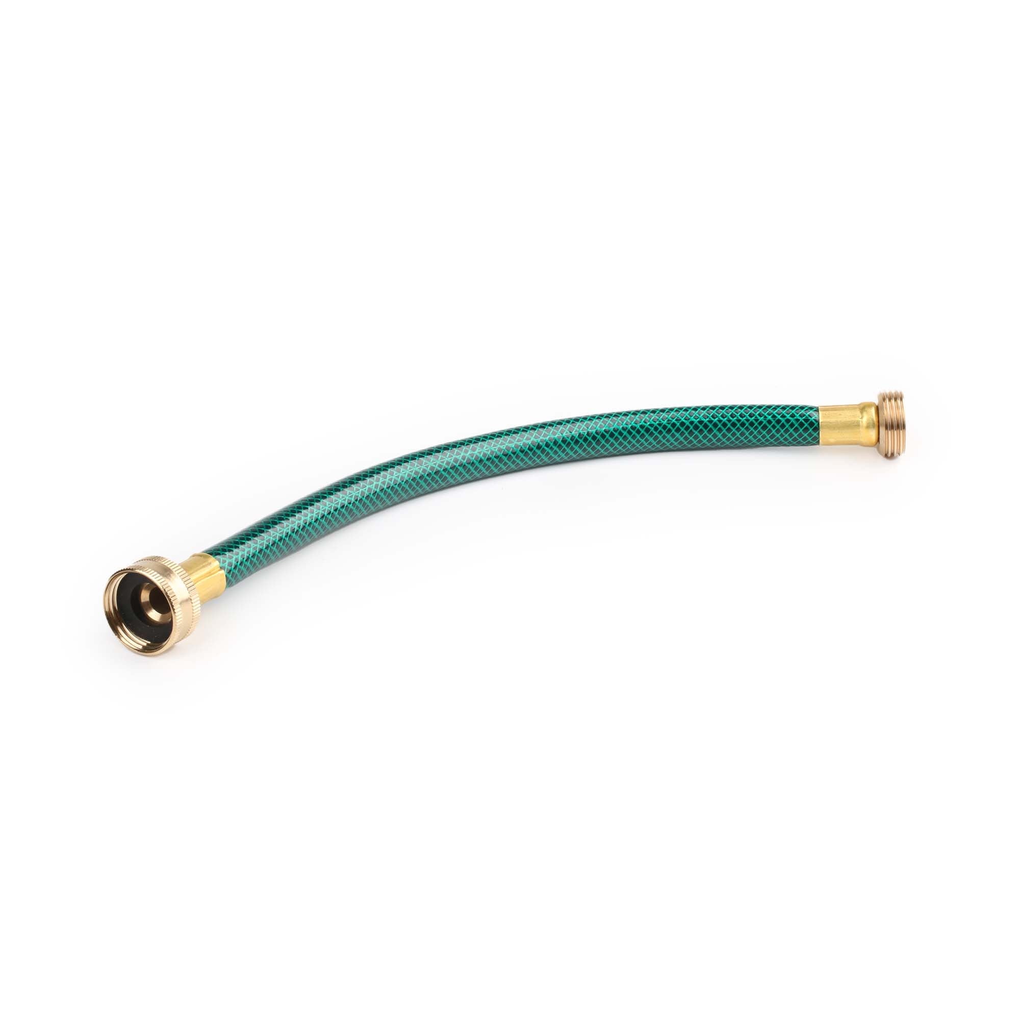 FUNJEE 1/2" Outdoor Garden Hose for Lawns, Water Hose, Boat Hose, Flexible Durable and Leakproof, Solid Brass GHT Connector(Green, 1FT)