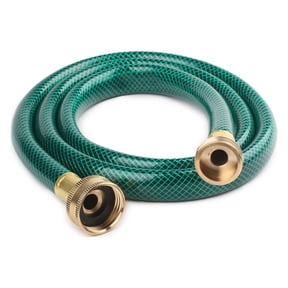 FUNJEE 1/2" Outdoor Garden Hose for Lawns, Water Hose, Boat Hose, Flexible Durable and Leakproof, Solid Brass GHT Connector(Green, 4FT)