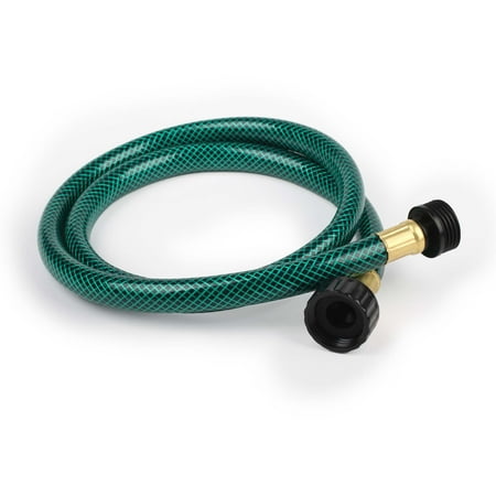FUNJEE Flexible Heavy-Duty Outdoor Garden Hose with GHT Gonnector, PVC Green, 0.5 in x 3 ft