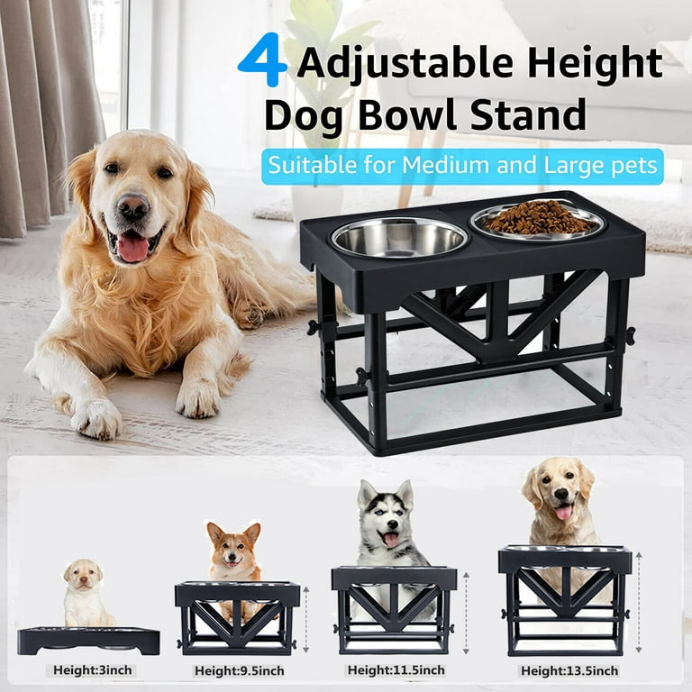 Elevated Dog Bowls for Large Dogs Anti-Slip Raised Dog Bowl Stand