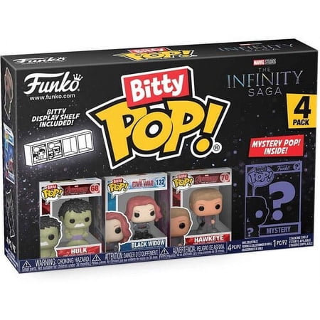 Funko Bitty Pops! Collectible Vinyl Figure, Marvel, 4-Pack