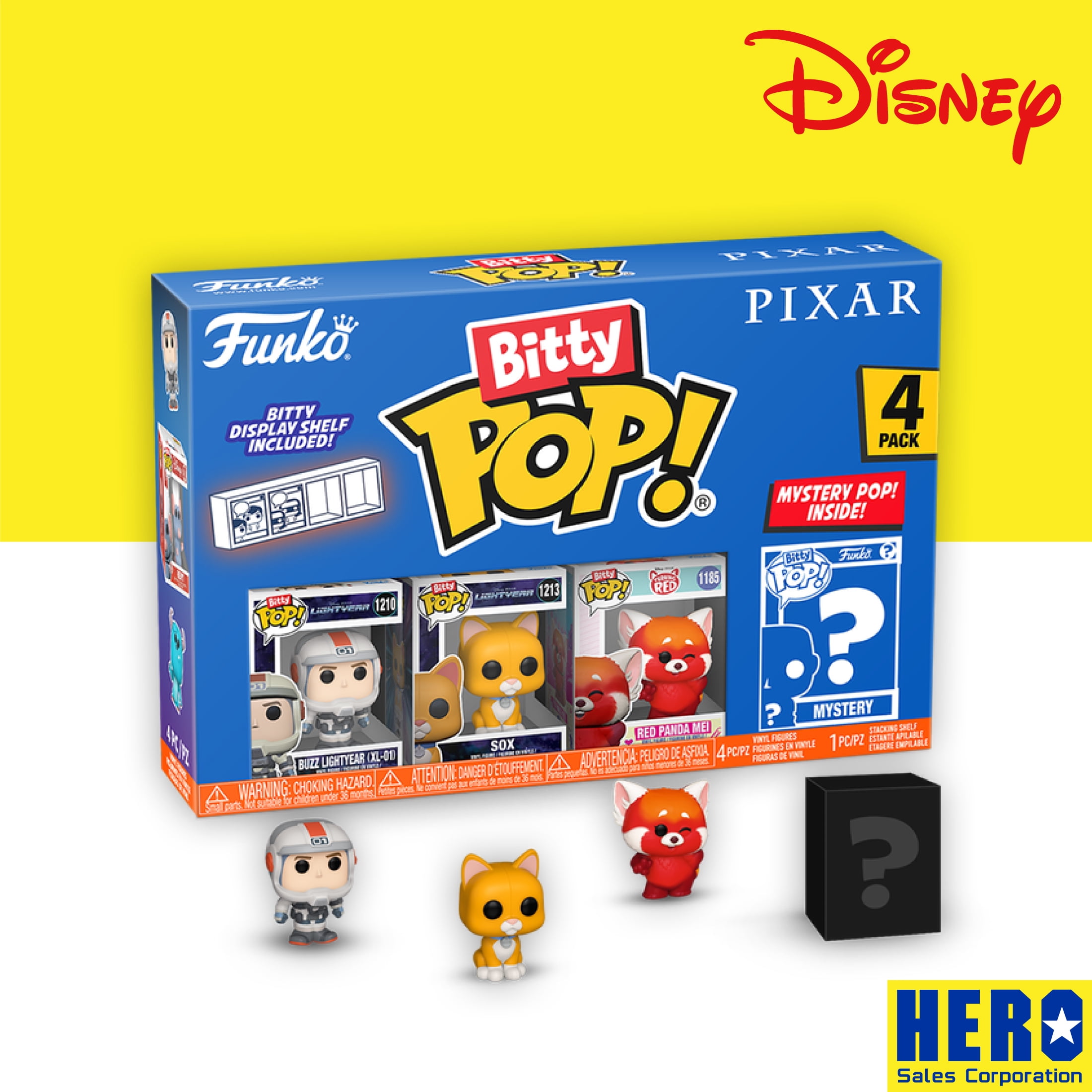 FUNKO BITTY POP PIXAR 4 PACK (CHASE BITTY POP INCLUDED_ALFREDO LINGUINI ...