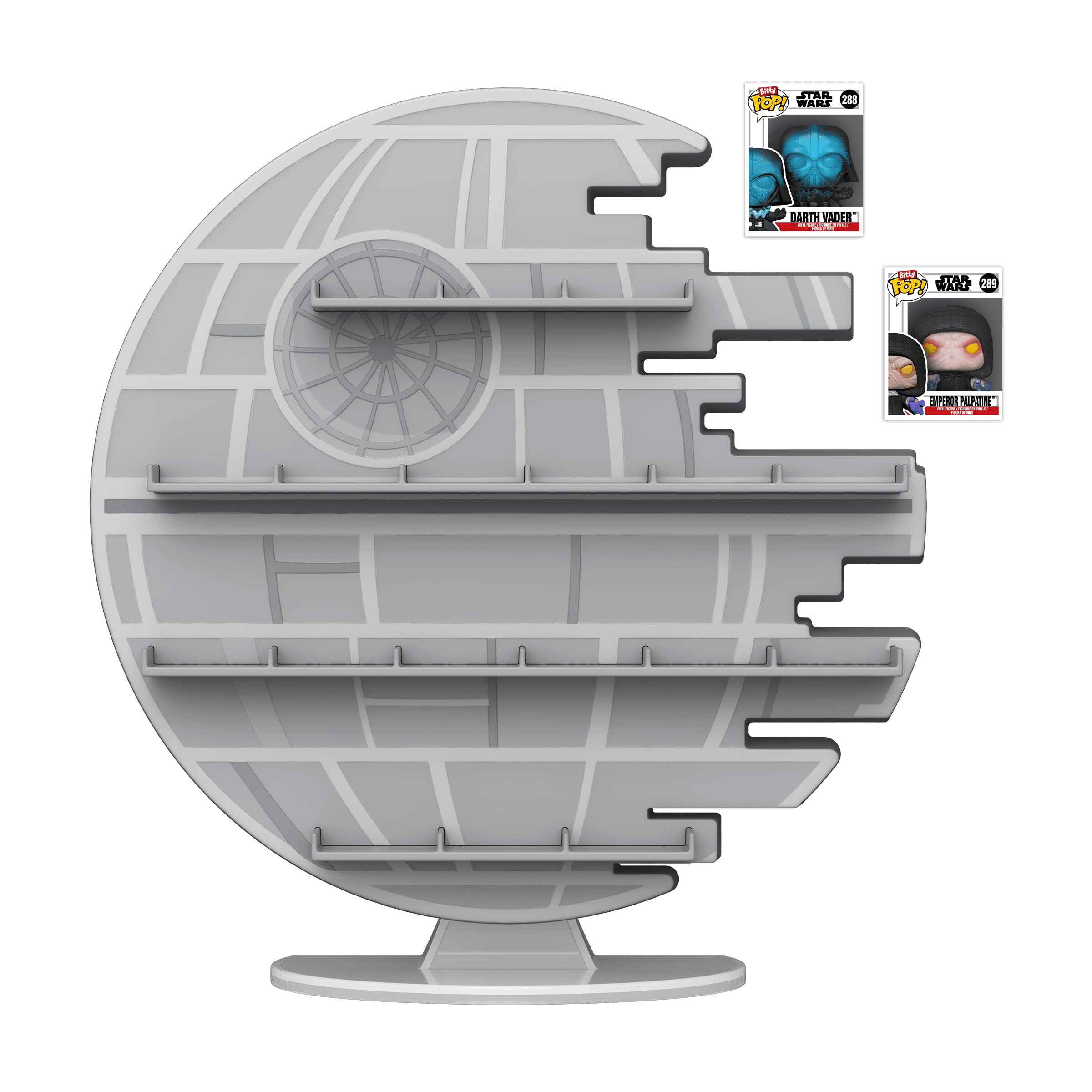 FUNKO Bitty POP! Display: Star Wars Death Star, Includes Two Bitty POPs, Darth Vader, Emperor Palpatine