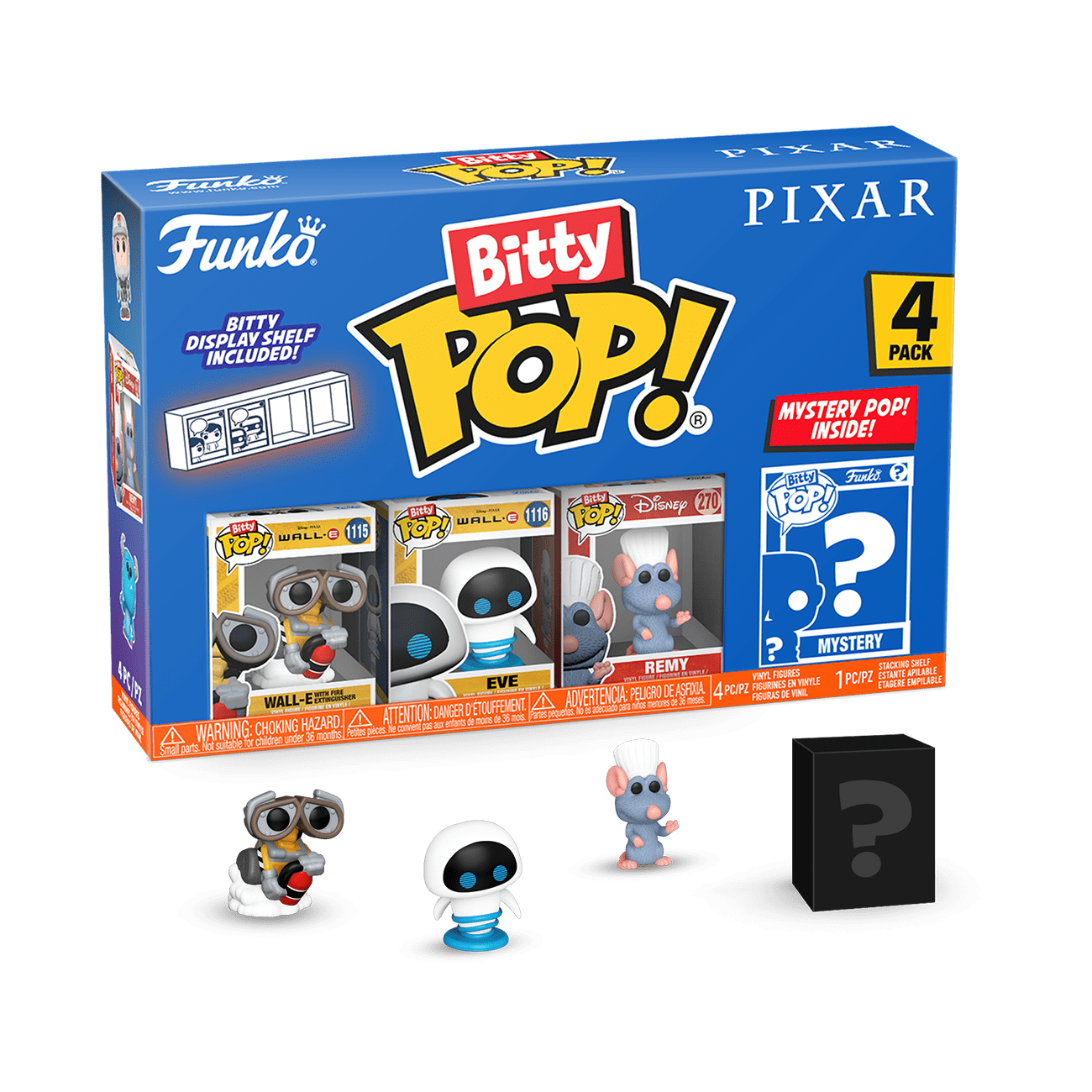 Funko Bitty POP! 4-Pack: Pixar - WALL-E Collectible Vinyl Mini-Figures