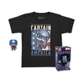 thumbnail image 1 of FUNKO POCKET POP! & TEE: Marvel- Captain America- L(KD)  [APPAREL] L Shirt, Vinyl Figure, 1 of 4