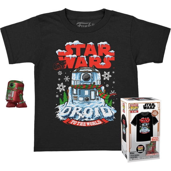 FUNKO POCKET POP! & TEE: Star Wars - Holiday R2D2 (MT) - S