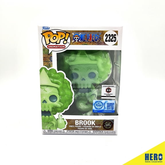 FUNKO POP! ANIMATION ONE PIECE BROOK #2325 GLOW CHASE CHALICE COLLECTIBLES PRE-RELEASE EXCLUSIVE
