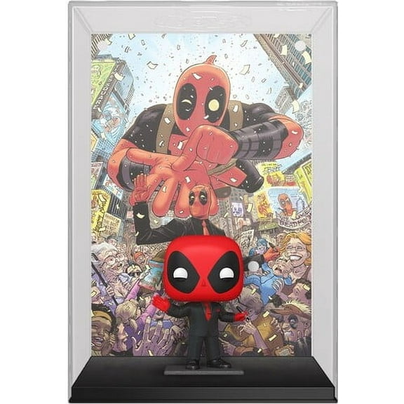 FUNKO POP! COMIC BOOK COVER WITH CASE: Marvel - Deadpool (2025) #1 Deadpool in Black Suit, Funko, Gifts