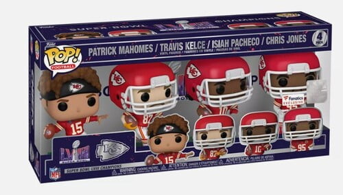 FUNKO POP! NFL: Super Bowl 2024 - Chiefs 4-Pack, Funko, Gifts