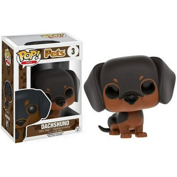 FUNKO POP PETS DACHSHUND #3 BLACK & BROWN VINYL FIGURE VAULTED RETIRED PUPPY