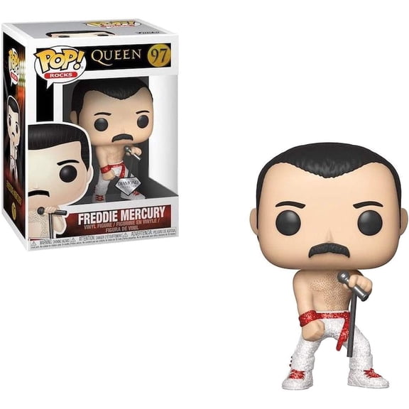 FUNKO POP! ROCKS QUEEN - FREDDIE MERCURY (DIAMOND COLLECTION) VINYL FIGURE #97 EXCLUSIVE
