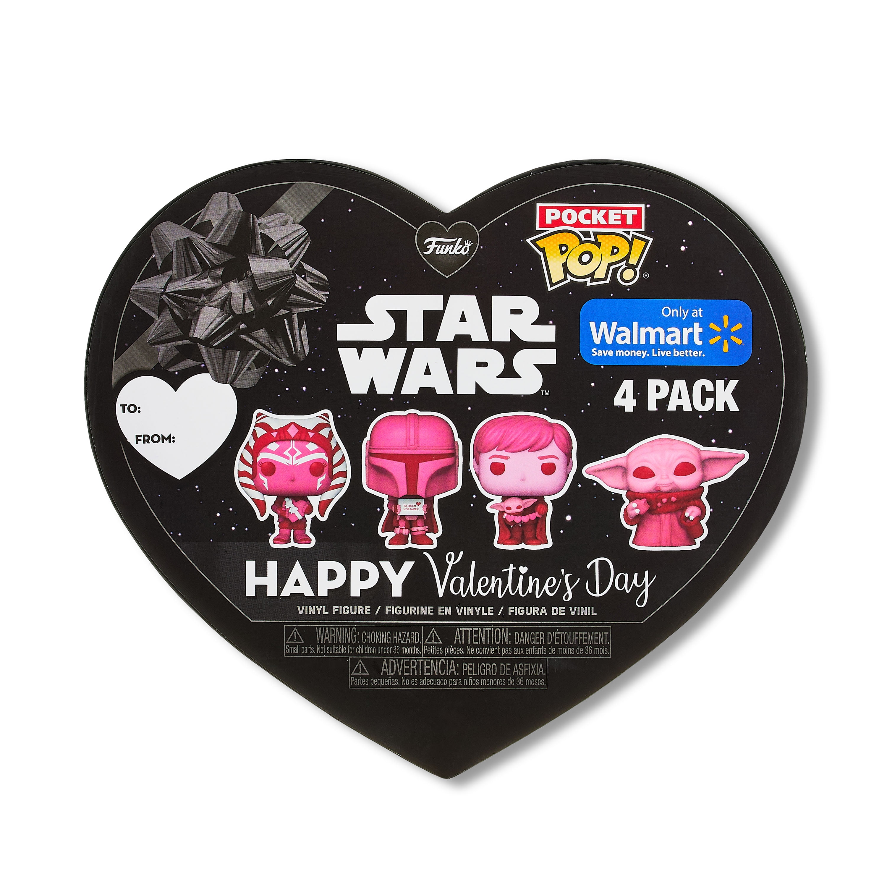 Funko Star Wars Pocket Pop! 4 Pack Happy Valentine's Day Heart Shaped Gift  Box