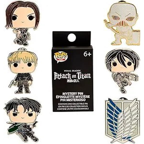 FUNKO Pop! 6-Piece Blind Pin Set: Attack on Titan S4 Characters