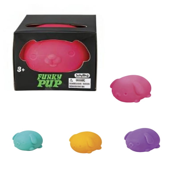 FUNKY PUP DOG Squishy Sensory Fidget Toys Stress Relief Party Favors Easter Basket Stuffers Durable Fake Dog Autism ADHD Squish Squeeze Relax Toys