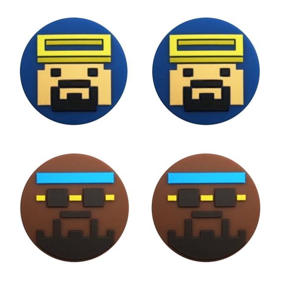 FUNLAB 4 PCS Joystick Caps Compatible With Switch 2/1 Cute Silicone Analog Stick Cover NS Controller Switch Thumb Grip Case