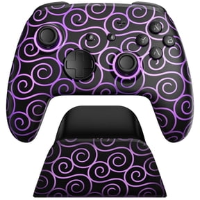 FUNLAB Wireless Pro Controller Compatible with Switch 2/Lite/OLED with Charging Dock, RGB Hall Effect Gamepad, Dual Shock & Motion Control - Purple