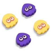Funlab Pro Controller Joystick Caps Compatible with Switch 2, Creative Octopus Design - Yellow & Purple, 4 Pcs