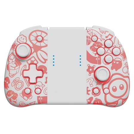 FUNLAB Switch Controller, Wireless Compatible Switch/OLED, Ergonomic Handheld Game Joy Con, RGB/Vibration/Turbo - White