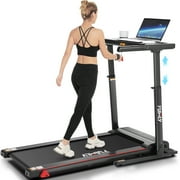 FUNMILY 2-in-1 Portable Treadmill - Bluetooth Connectivity, Mobile App and Remote Control Operation, Child Lock, LED Display, 7-Layer Anti-Slip, 2HP High Power Motor - Suitable for Home Use.