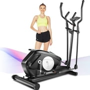 FUNMILY Elliptical Machines, Magnetic Elliptical Trainers with Digital Monitor & Heart Rate Monitor,Cross Trainer for Home Office Folding, 390lbs Weight Eliptical Exercise Machine