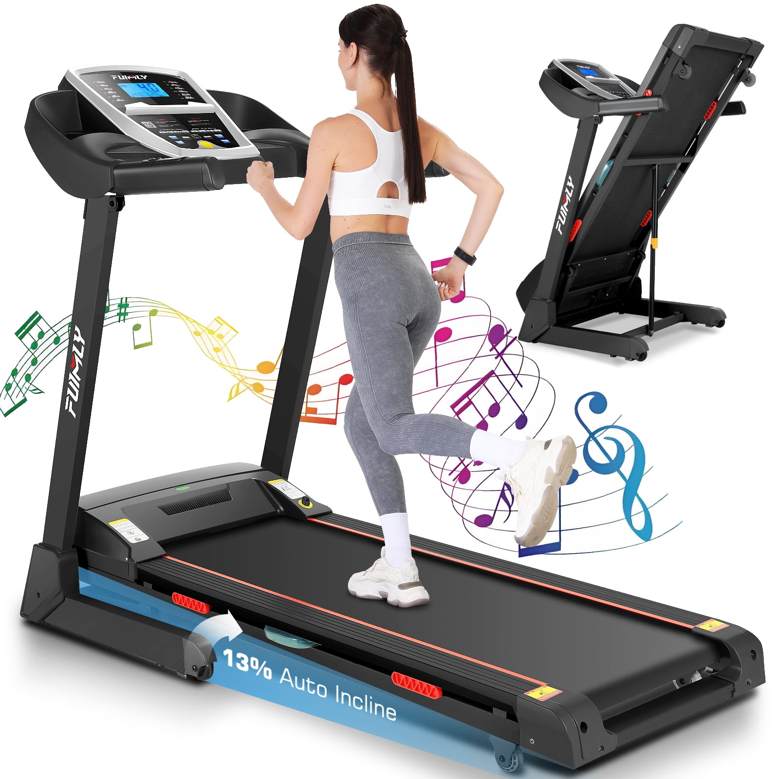 1800w auto incline heavy duty fold motorized electric treadmill running machine hotsell