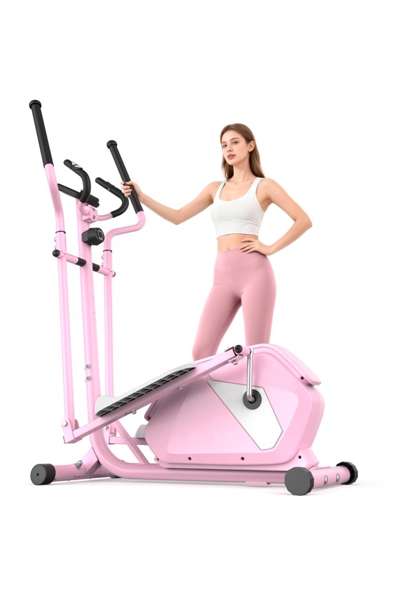 Ultra-Quiet Heavy Duty Elliptical Machine | 400LBS Capacity, 15-Inch Natural Stride, 14 Resistance Levels, Low Impact Cardio for Home Gym, Seniors & Small Spaces