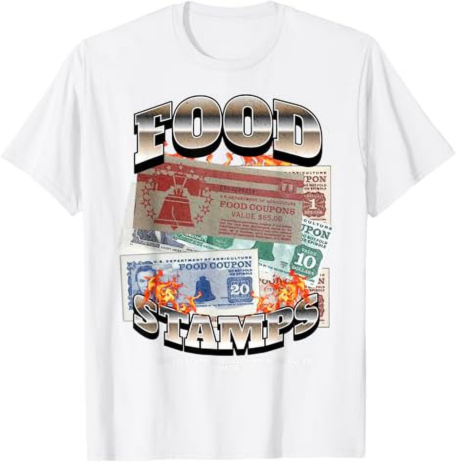 FUNNY 90s STYLE HIPHOP FOODSTAMPS FOOD STAMP STARTED FROM TShirt