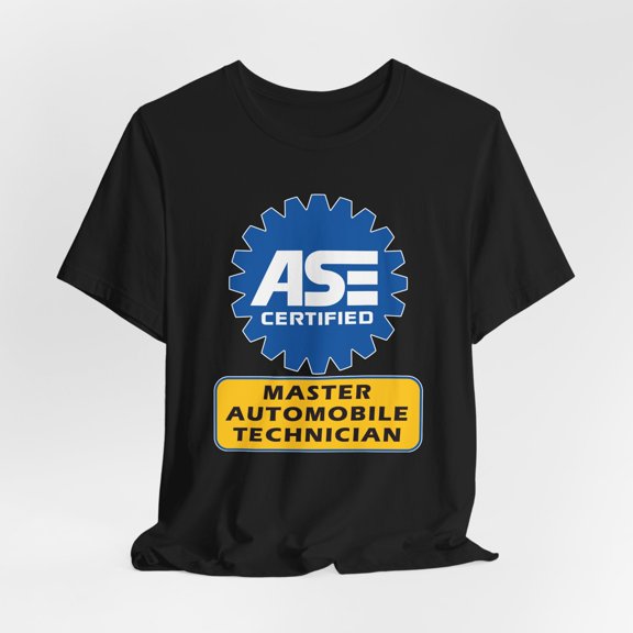 FUNNY ASE CERTIFIED AUTOMOBILE LOGO T-SHIRT AMERICAN USA SIZE S-5XL