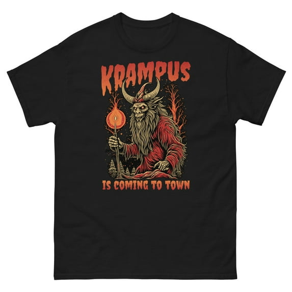 FUNNY KRAMPUS VINTAGE HOLIDAY VINTAGE CHRISTMAS KRAMPUS SANTA Unisex classic tee (2XL)