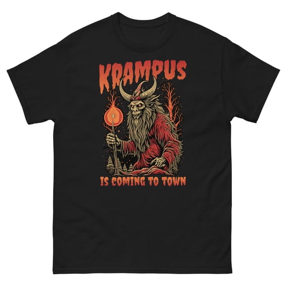 FUNNY KRAMPUS VINTAGE HOLIDAY VINTAGE CHRISTMAS KRAMPUS SANTA Unisex classic tee (S)