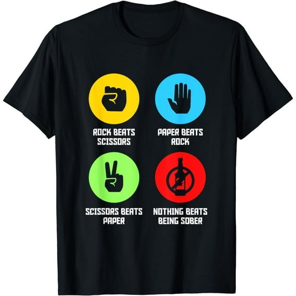 FUNNY NOTHING BEATS BEING SOBER T-SHIRT Sobriety Gift T-Shirt